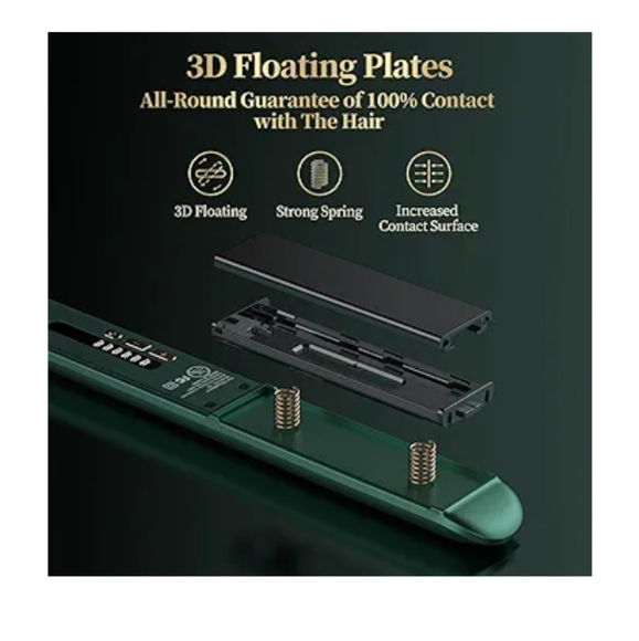 NIB Ionic Ceramic 2-in-1 Curling & Straightener Titanium Floating Plates - Picture 5 of 12